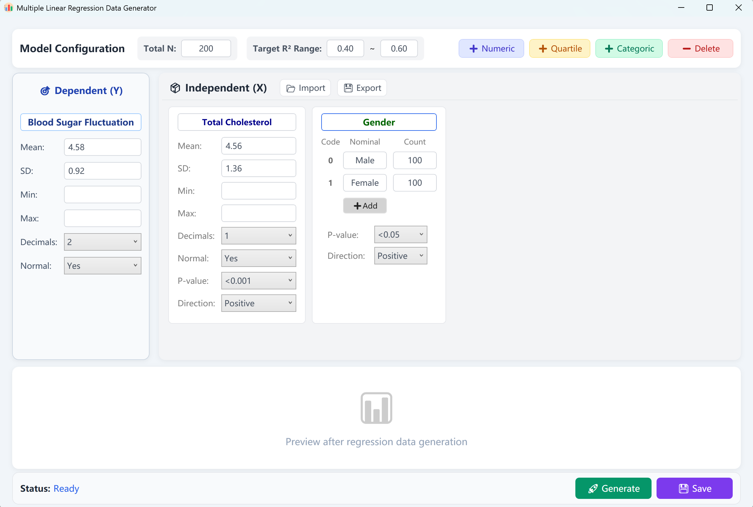 Linear Regression Settings